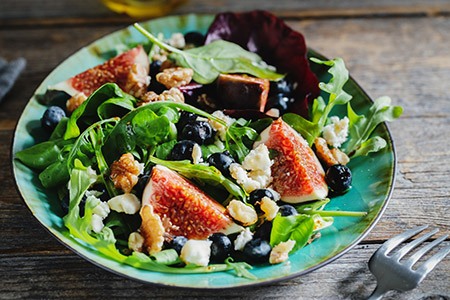 soybeans, nuts, sweet potatoes, avocado, spinach and some berries.